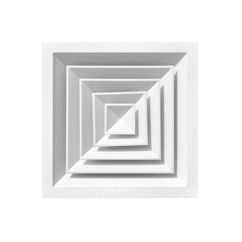 Aluminum Square Air Diffuser Ceiling Air Vent For HVAC Ventilation