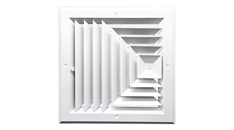 3 Way Supply Grille Diffuser Low Noise for Ceiling Diffuser Square with Damper Blades HVAC Vent Cover