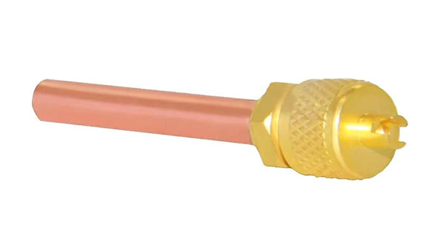 1/4 Inch Metal One-Way Air Conditioner Valve Refrigeration Accessories Copper Tube OD Filling Access Valve Monodirectional