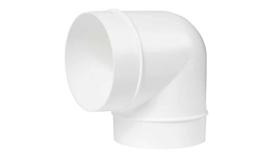 Plastic Ducting Pipe 90 Degree Elbow Hose Ventilation Round Tube Bend Connector