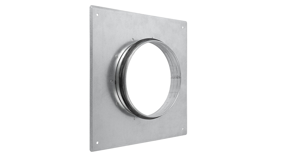 5 Inch Galvanized Steel Duct Connector Flange with Rubber Gasket - Straight or Flex Pipe Flange for Air Ventilation Systems